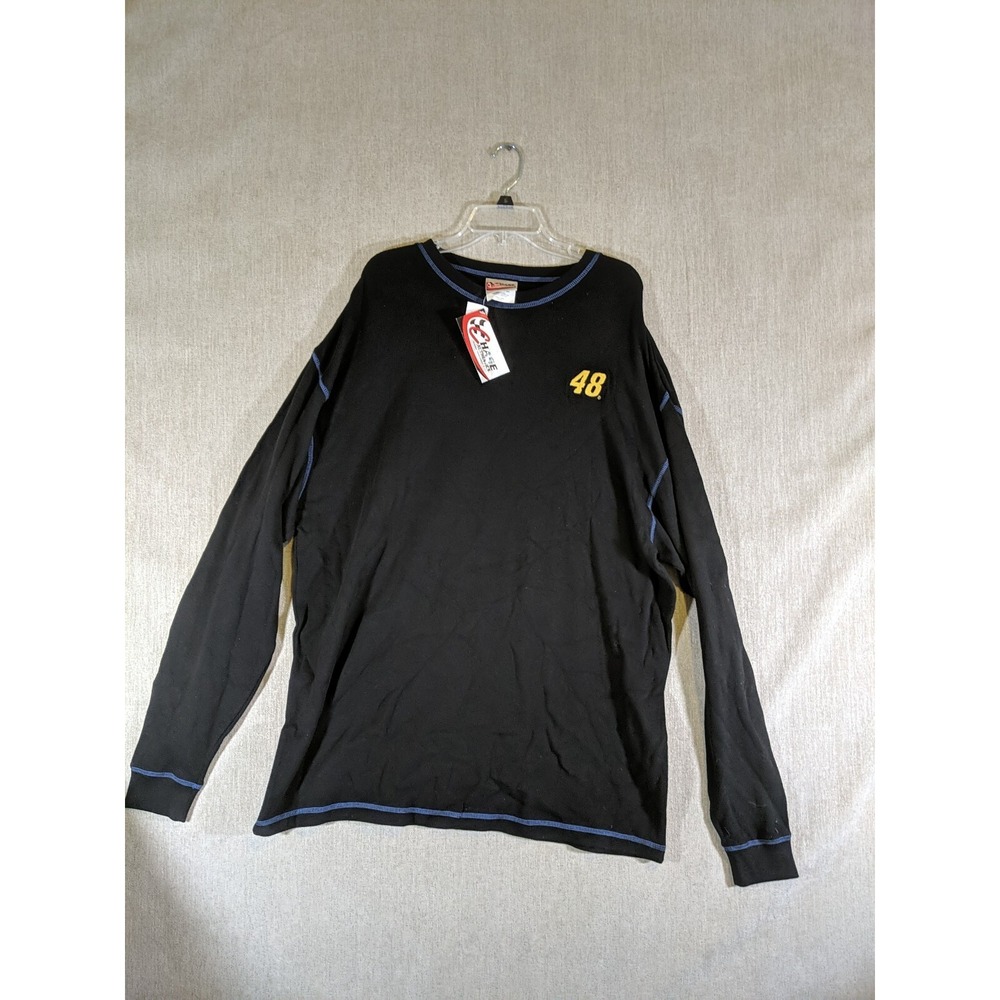 Chase Authentic Nascar Men's Long Sleeve Pullover Sweater Black 2XL Cotton No 48
